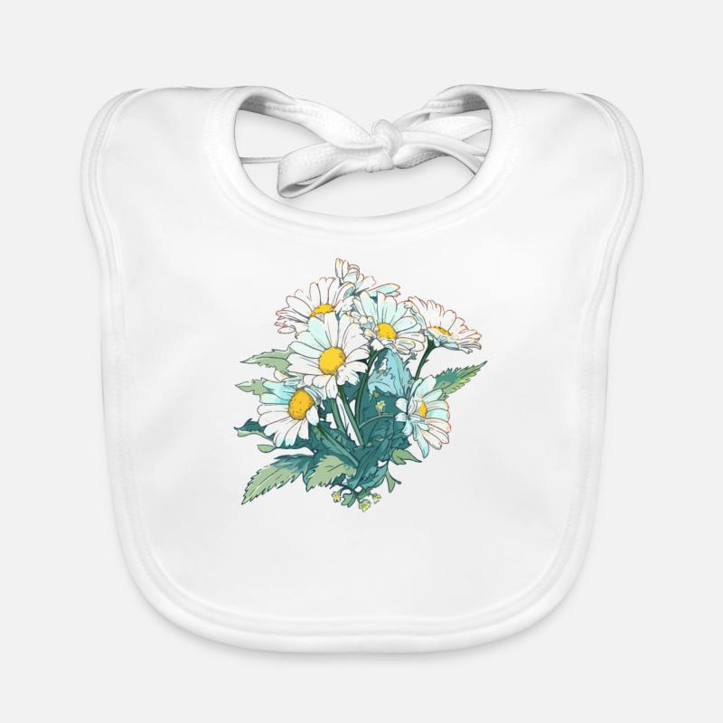 Awesome Daisies Flowers Vintage Cool Daisy Lover Organic Baby Bibs