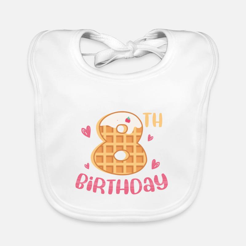 8. Geburtstag Waffel Baby Bio-Lätzchen