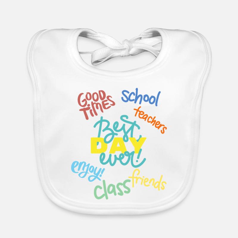 Enrollment: Best day ever - cool and stylish Organic Baby Bibs