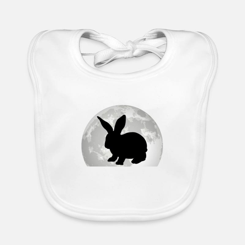 Lapin Lune Lapin Lapin Bavoir bio Bébé