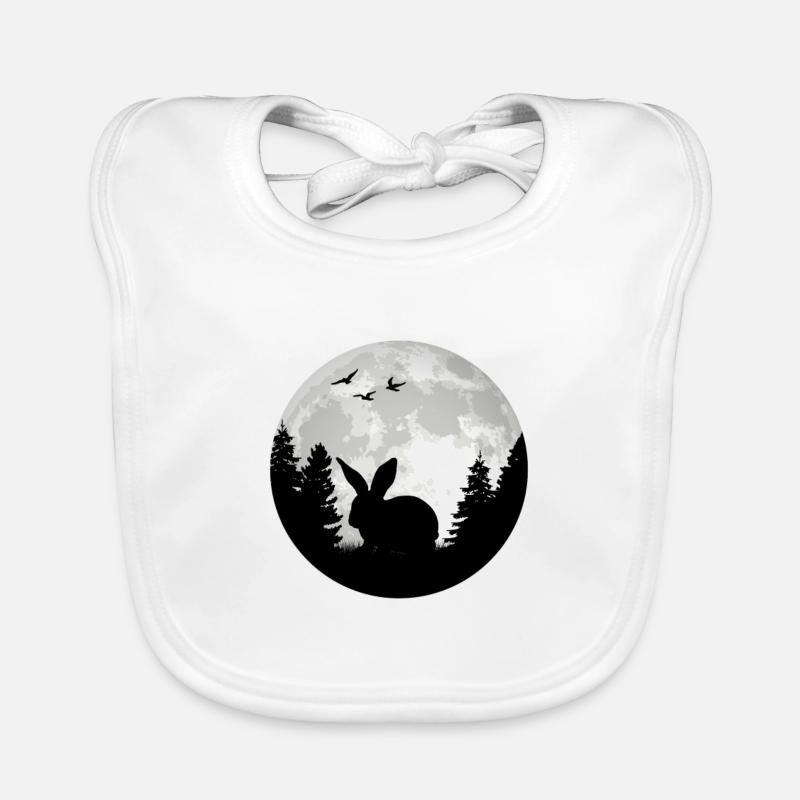 Lapin Lune Lapin Lapin Bavoir bio Bébé