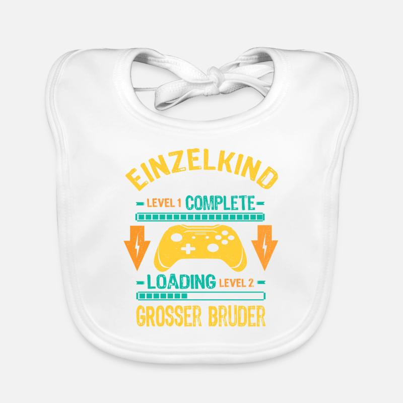 Einzelkind Complete Loading Großer Bruder Gaming Baby Bio-Lätzchen