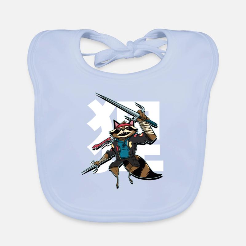 Raton laveur samouraï Bavoir bio Bébé