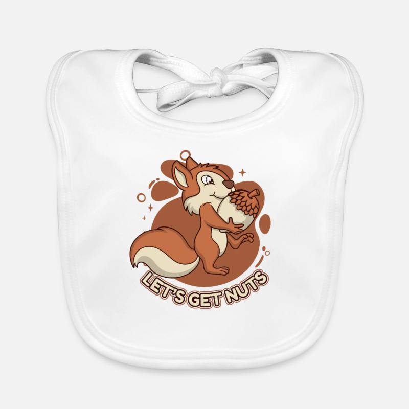 Let’s Get Nuts Écureuil Renard Écureuil Écureuil Bavoir bio Bébé