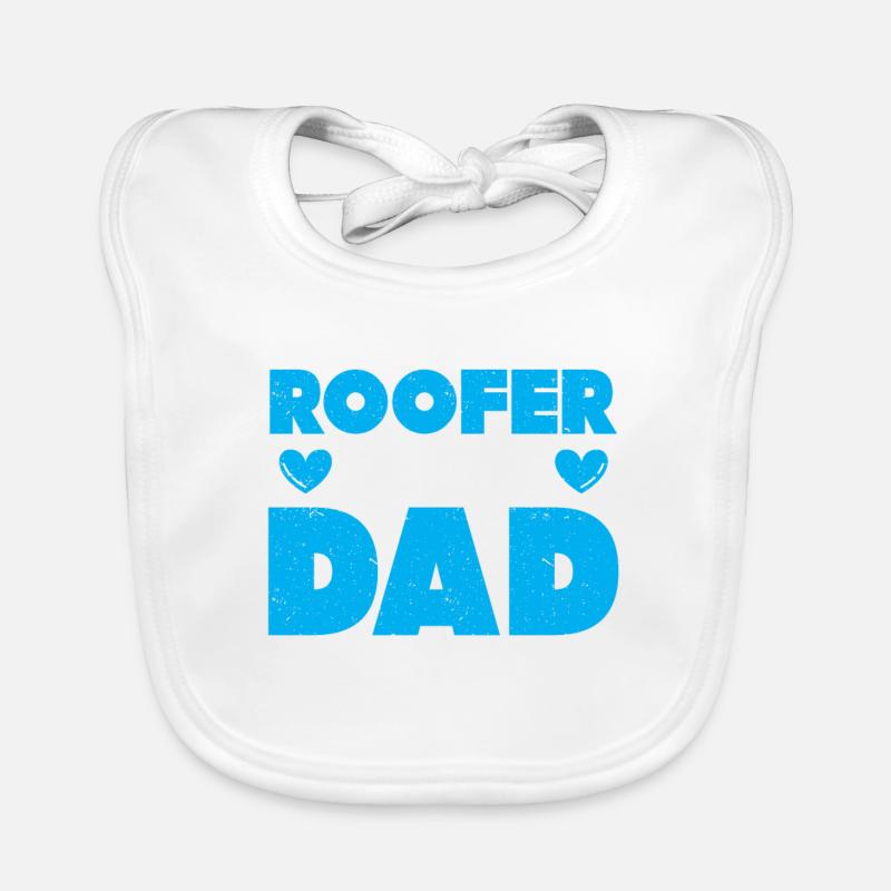 Roofer Gift Work Artisan Roofer Organic Baby Bibs