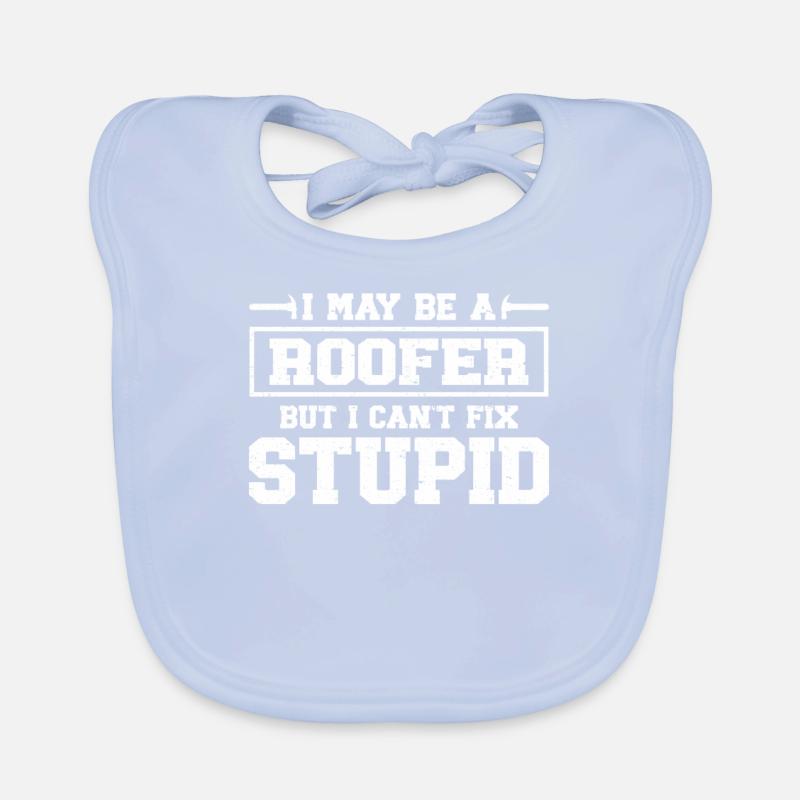 Roofer Gift Work Artisan Roofer Organic Baby Bibs