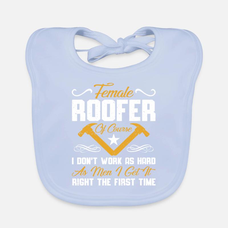Roofer Gift Work Artisan Roofer Organic Baby Bibs