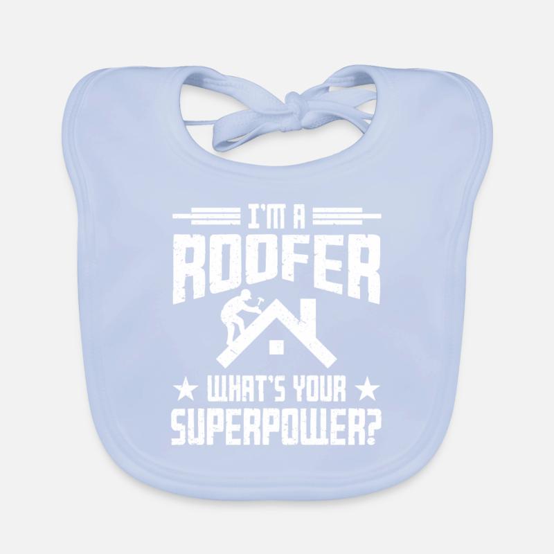 Dachdecker Geschenk Arbeit Handwerker Dachdecker Baby Bio-Lätzchen