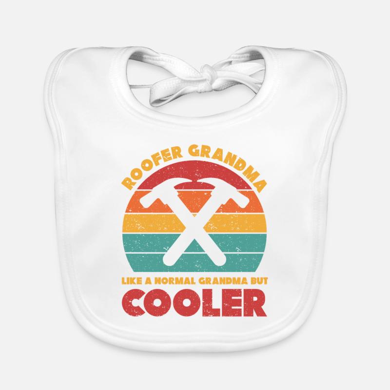 Roofer Gift Work Artisan Roofer Organic Baby Bibs
