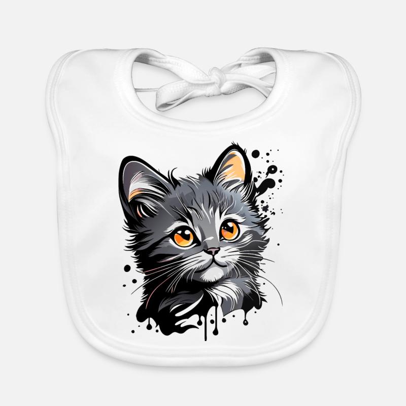 cute kitten, cat Organic Baby Bibs