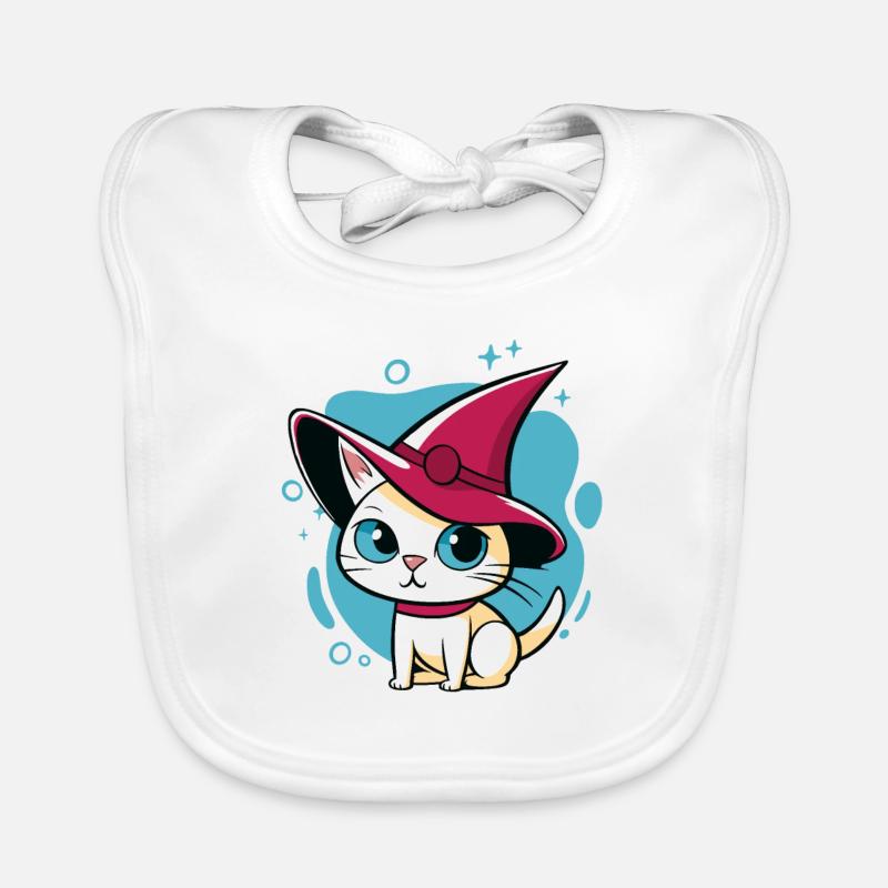 Cute kitty Organic Baby Bibs