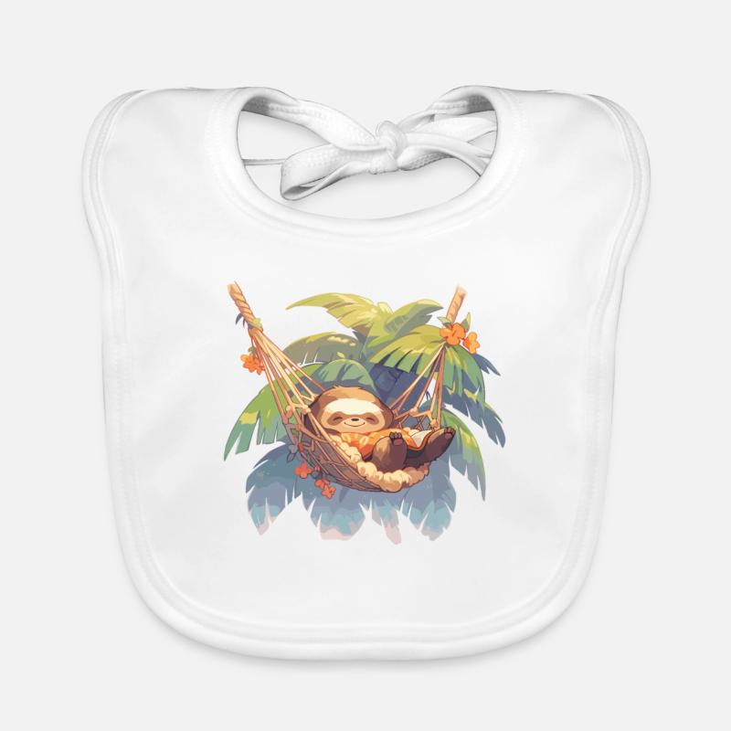 Sloth Hammock Sloths Sloth Palm Organic Baby Bibs