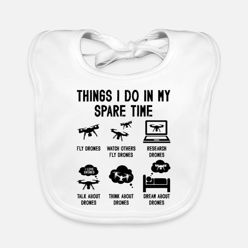 Things I Do In My Spare Remote Control Drone Racer Organic Baby Bibs