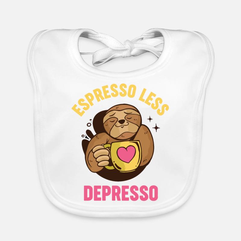 Espresso Moins de café dépresseur Bavoir bio Bébé