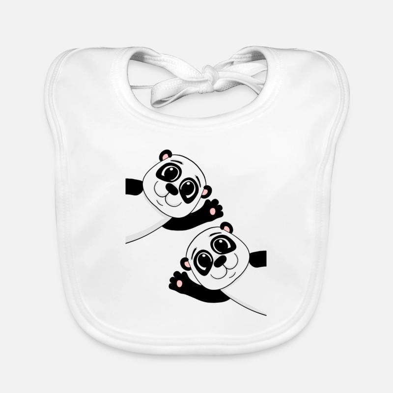 Pandas mignons Bavoir bio Bébé