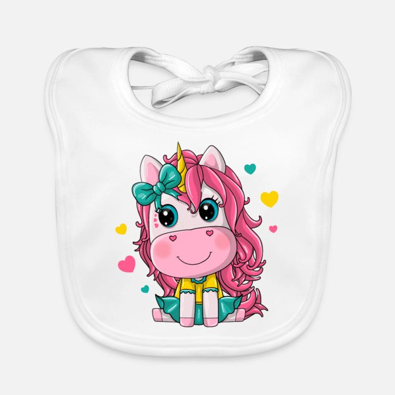 fille licorne Bavoir bio Bébé