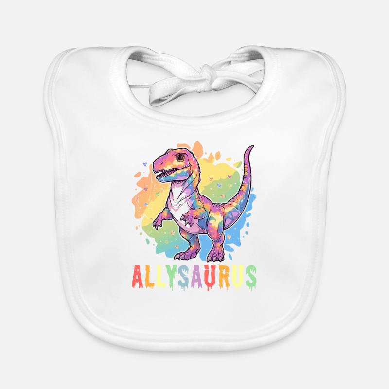 Allysaurus Lover LGBT Transgender Community Lover Bavoir bio Bébé