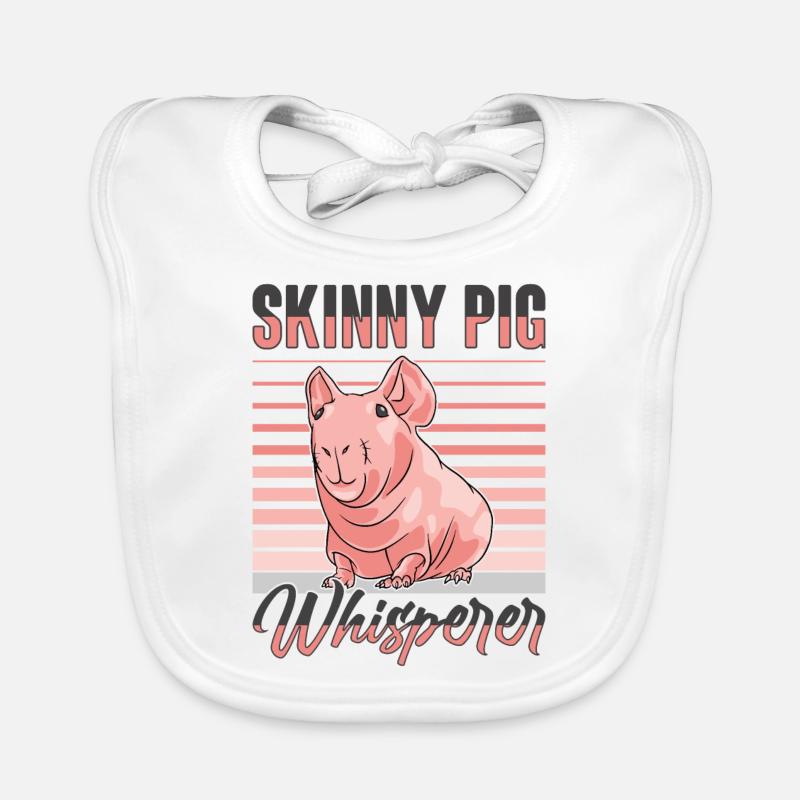 Cochon d’Inde sans poils Cochon maigre Bavoir bio Bébé