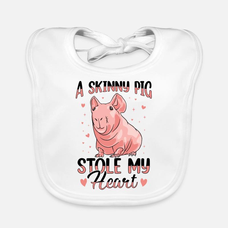 Cochon d’Inde sans poils Cochon maigre Bavoir bio Bébé