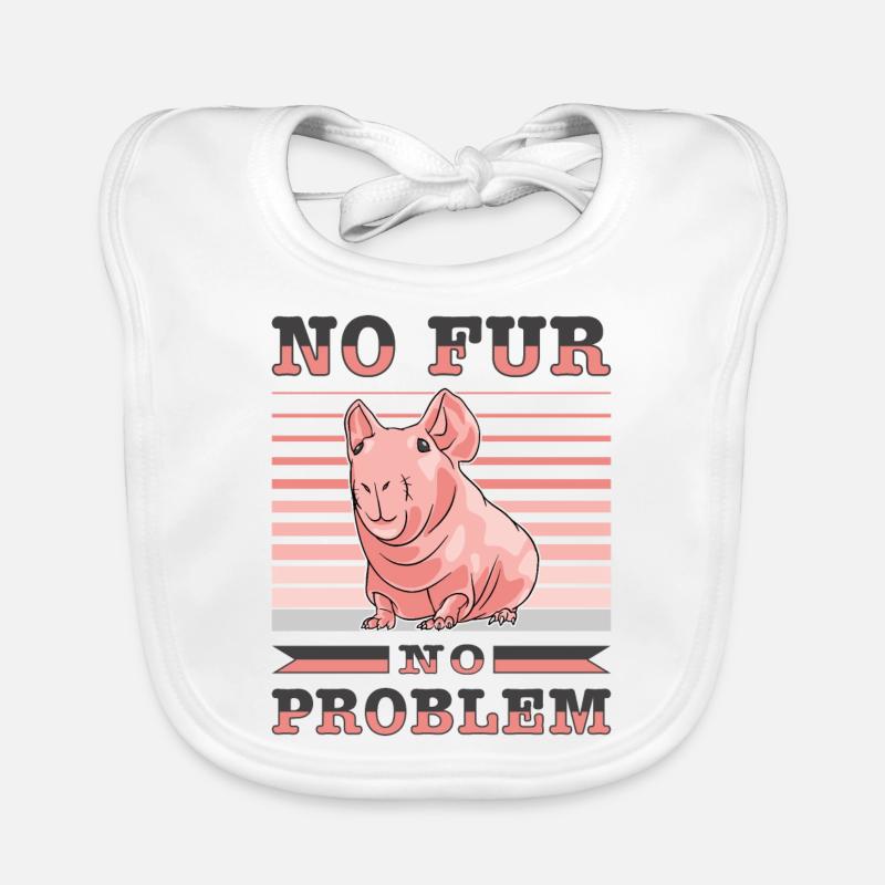 cochon d’Inde sans poils, cochon maigre, Bavoir bio Bébé