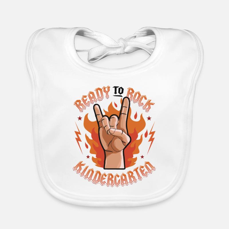 Ready To Rock Kindergarten, First Day Baby Bio-Lätzchen