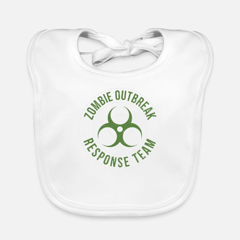 Équipe d’intervention en cas d’épidémie de zombies Halloween Apocalypse Bavoir bio Bébé