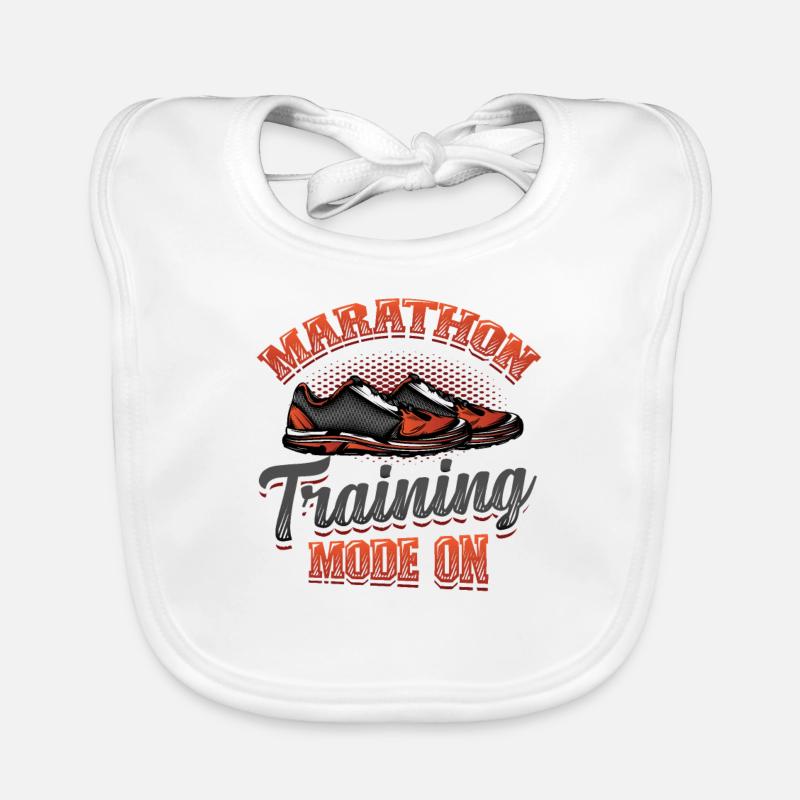 Marathon Training Mode, on Marathon Runner Organic Baby Bibs