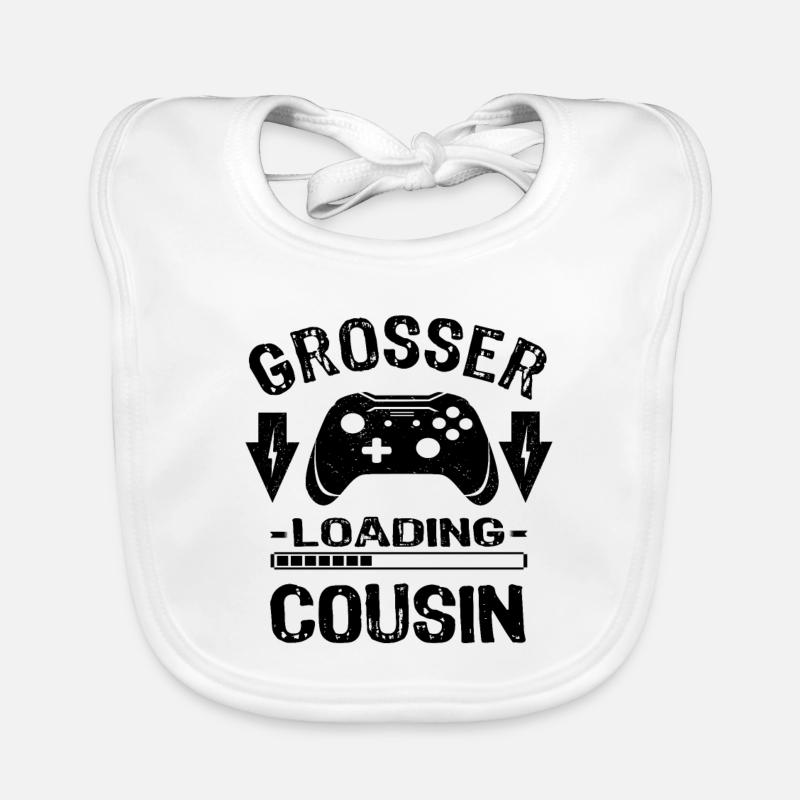 Ich Werde Großer Cousin Gamer bald Cousin Baby Bio-Lätzchen