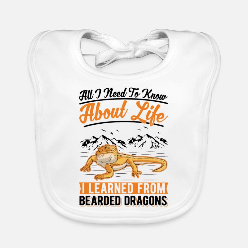 Bearded dragon Gift Pogona Organic Baby Bibs