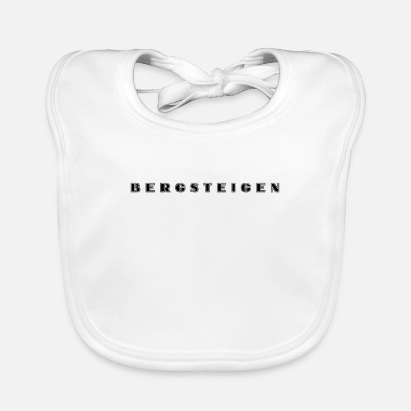 Bergsteigen Schriftzug Baby Bio-Lätzchen