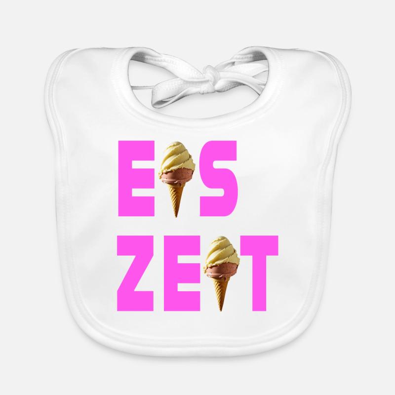 Eiszeit rosa Baby Bio-Lätzchen