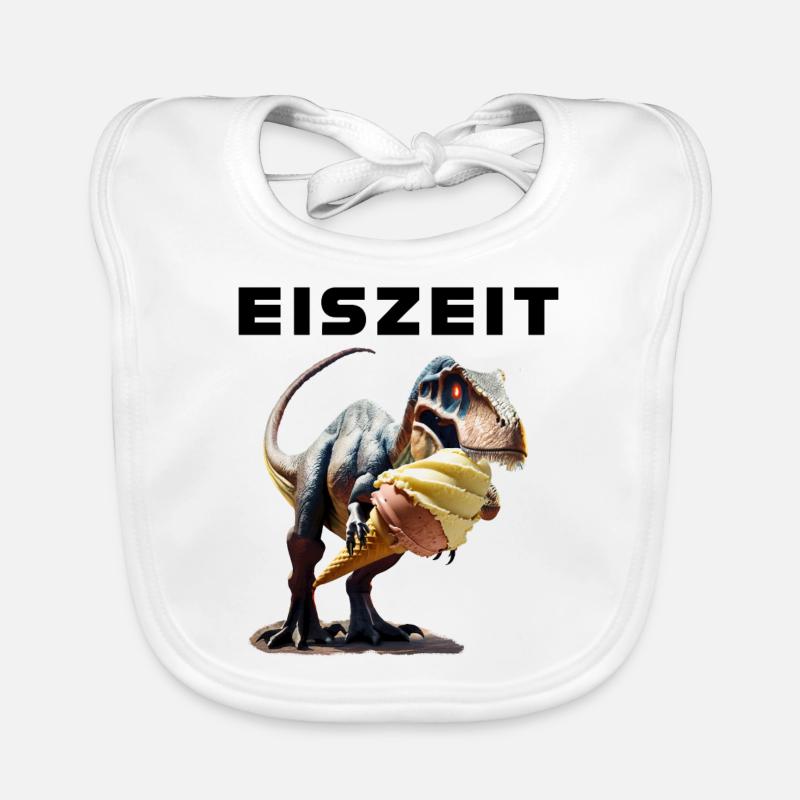 Eiszeit mit Dinosaurier Baby Bio-Lätzchen