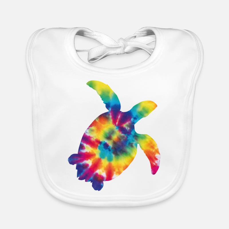Tortue de mer Tortoise Tie Dye Bavoir bio Bébé