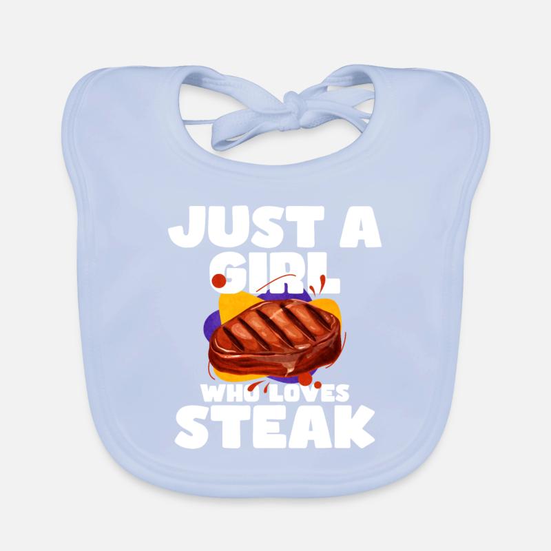 Steak Organic Baby Bibs