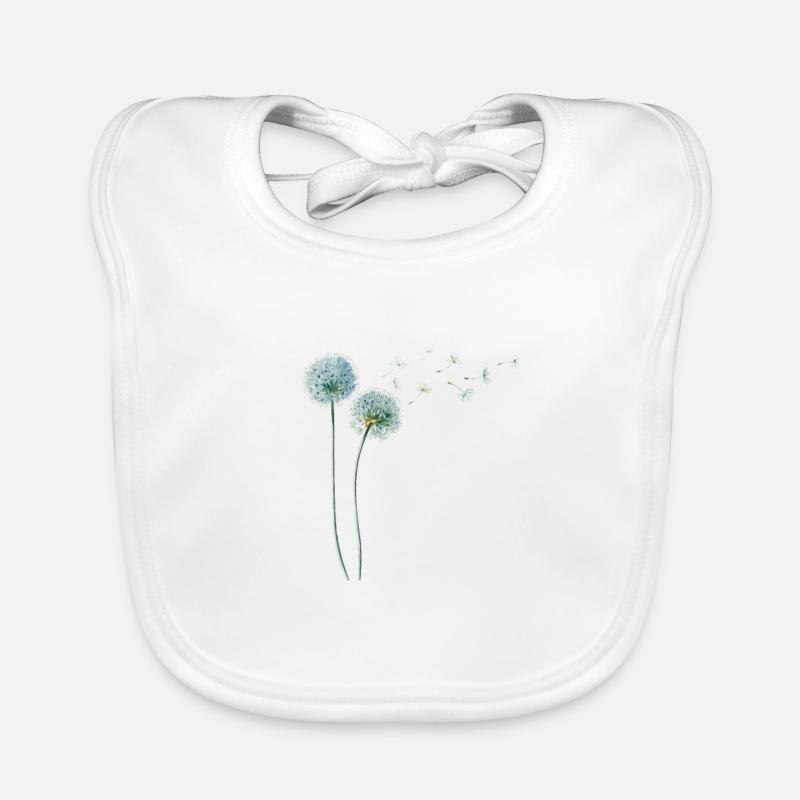 Löwenzahn Dandelion - Baby Bio-Lätzchen - Weiß