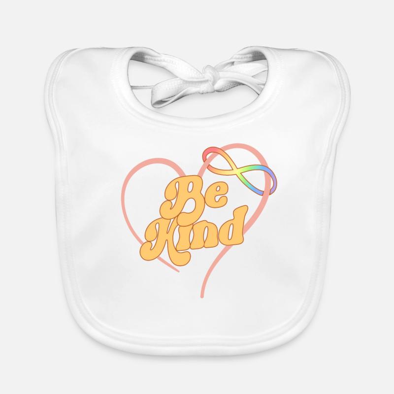 Chemise autisme Be Kind Mom Neurodiversity Infinity Bavoir bio Bébé