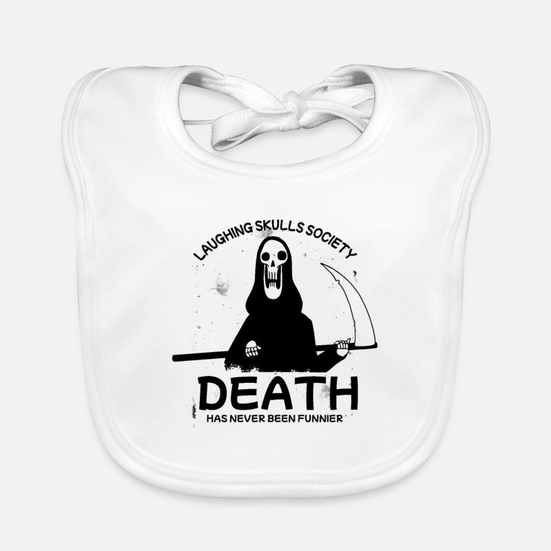 Skulls laughing Organic Baby Bibs
