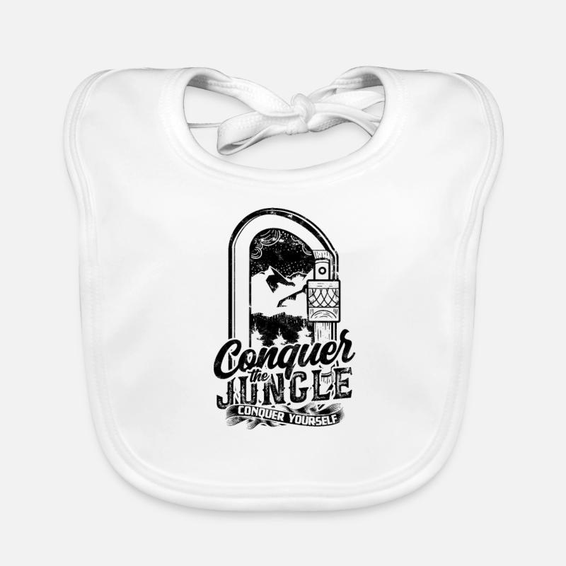 Conquer the jungle, conquer yourself - Jungle Organic Baby Bibs