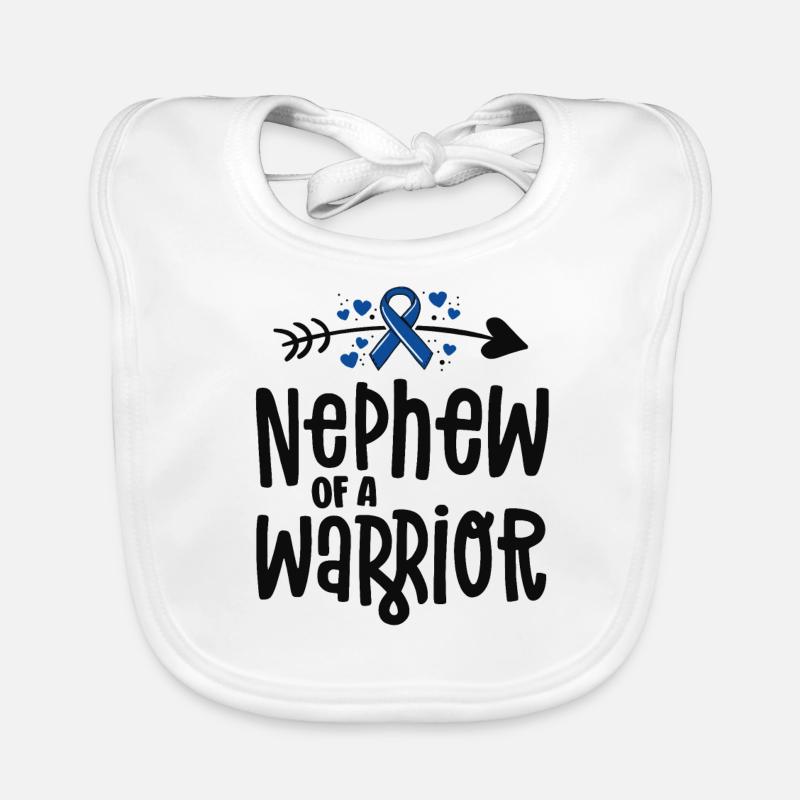 Neffe eines Krieger-Support-Teams Darmkrebs Baby Bio-Lätzchen