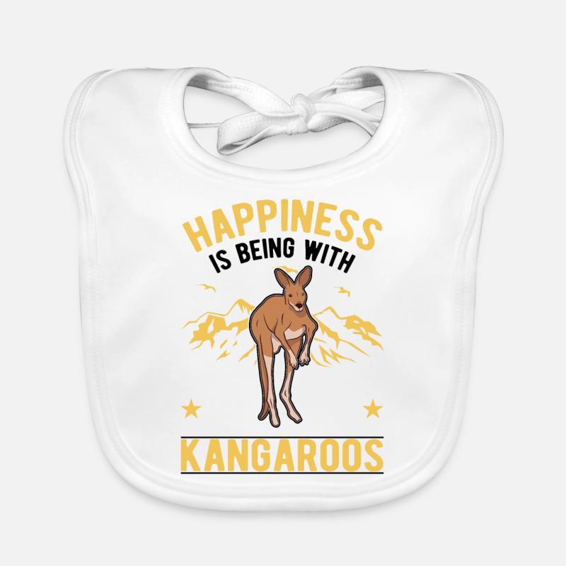 Känguru Glück Australisches Kangaroo Baby Bio-Lätzchen