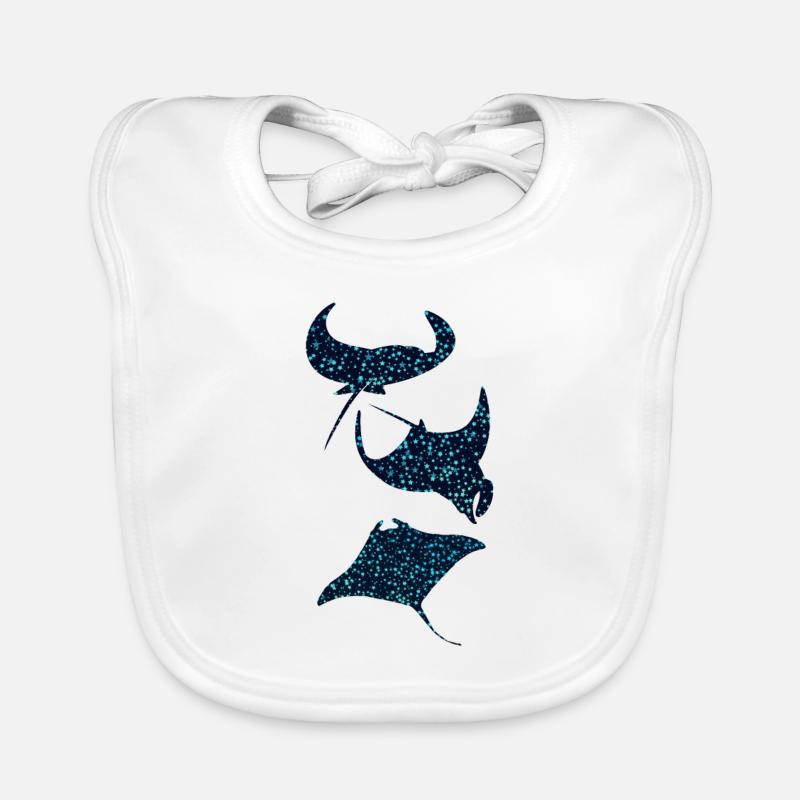 Mantarochen Manta Ray Baby Bio-Lätzchen