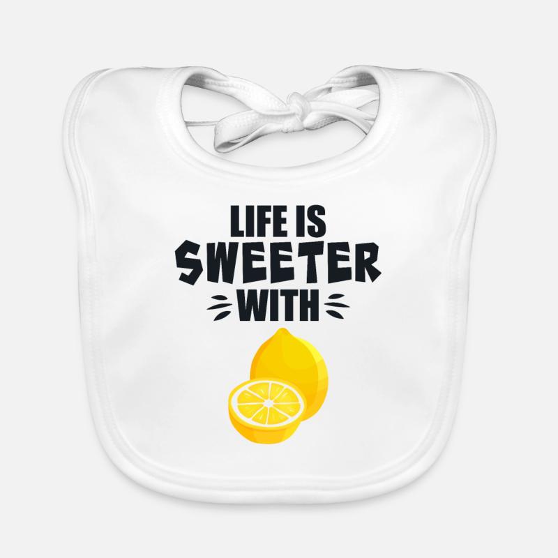 Life Is Sweeter With Lemon Organic Baby Bibs