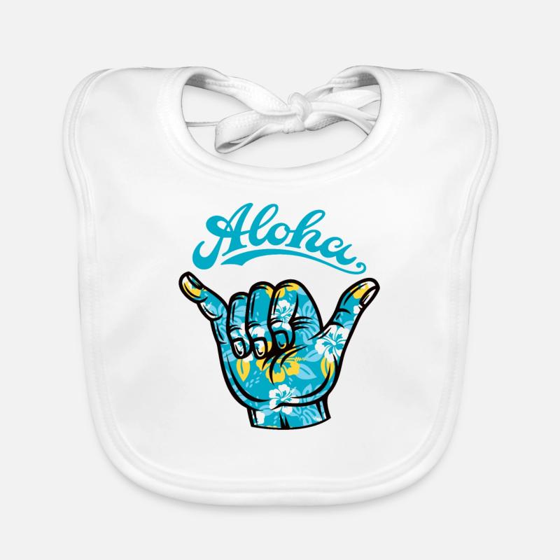 4 Aloha Shaka Organic Baby Bibs