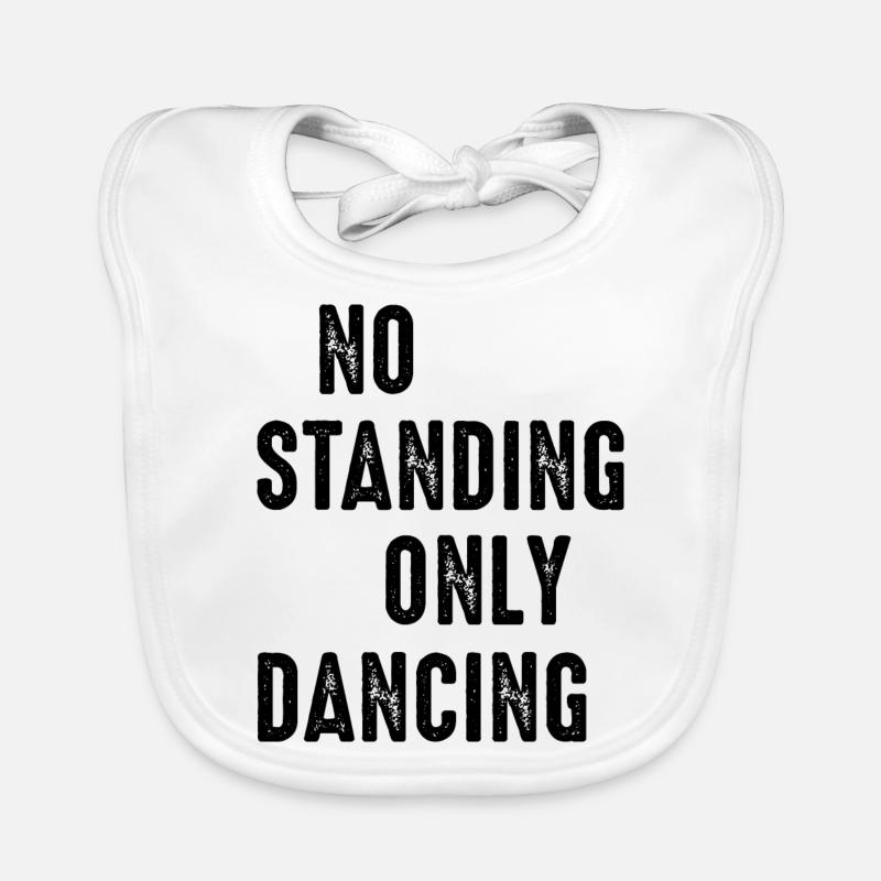 Dancing Dance Music - Baby Bio-Lätzchen - Weiß