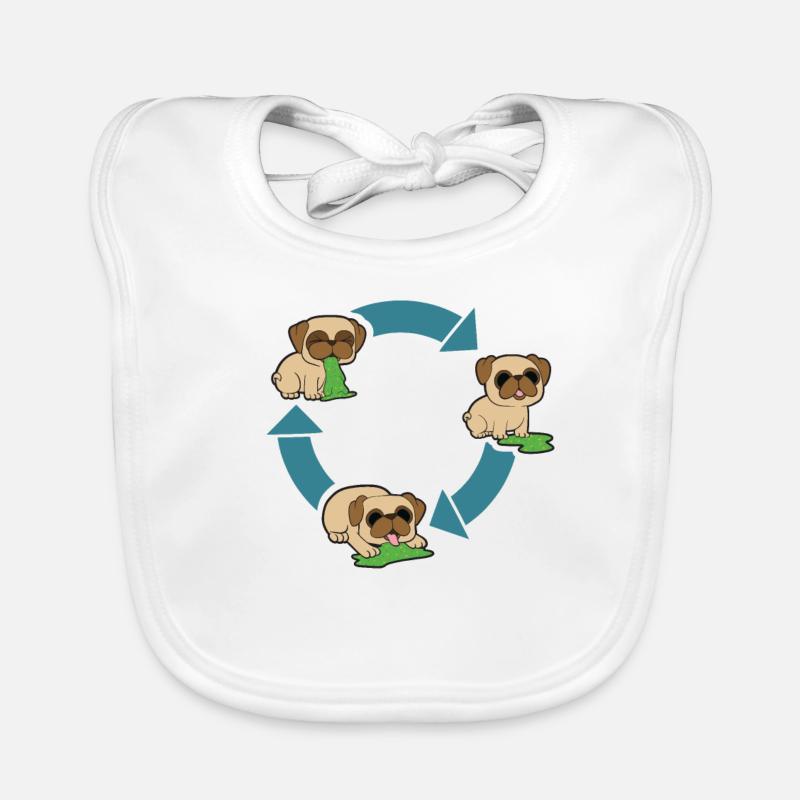 Pug Environmental Protection Organic Baby Bibs