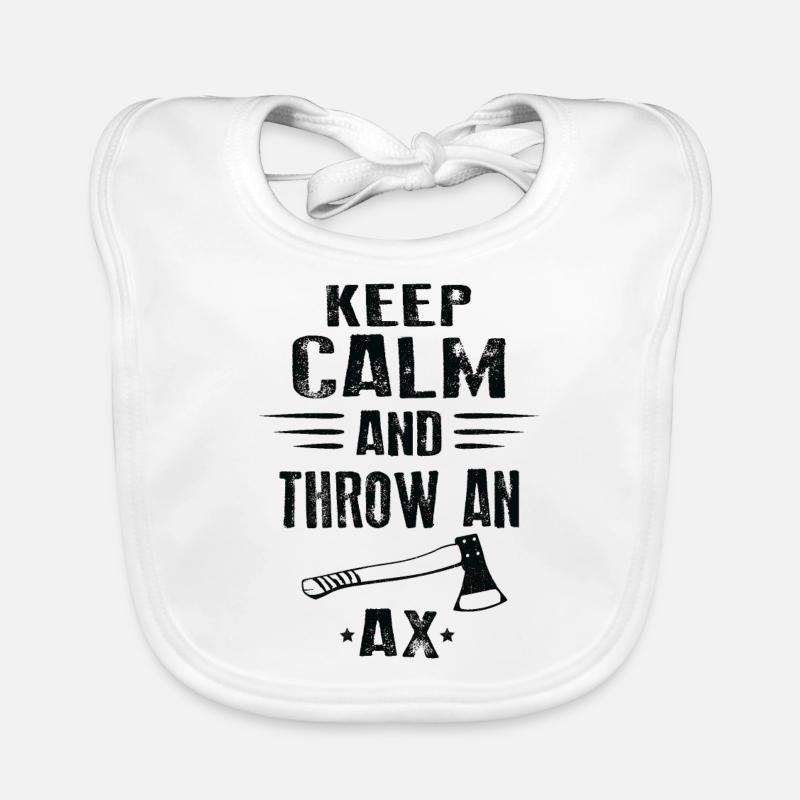 KEEP CALM AND THROW AN AX Baby Bio-Lätzchen