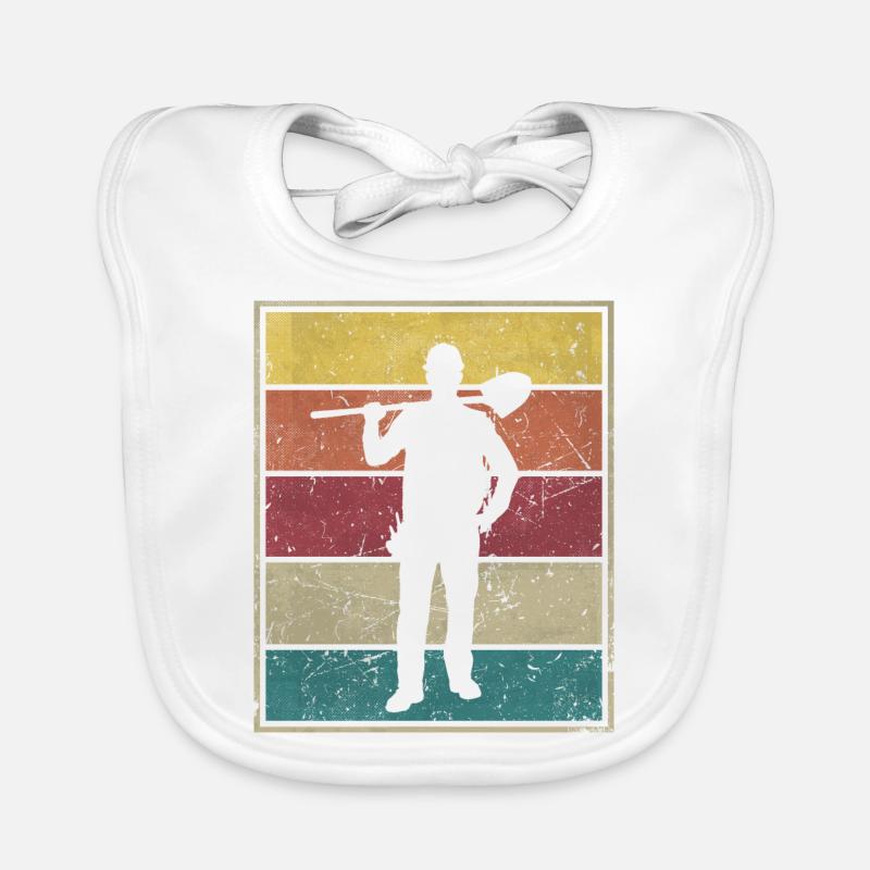 Construction Worker Shovel Organic Baby Bibs