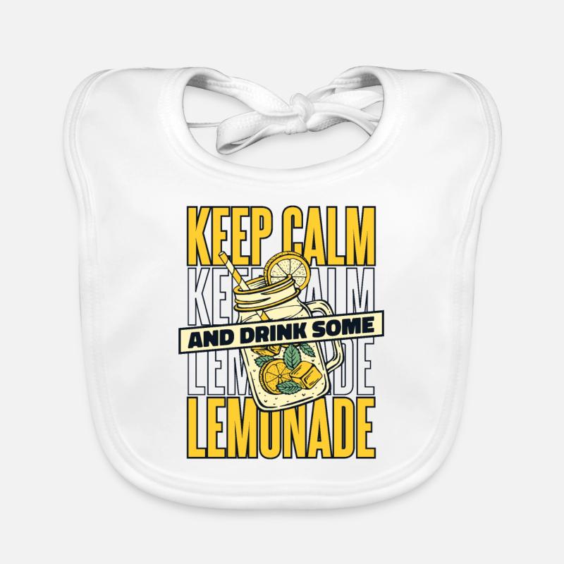 Keep Calm And Drink Some Lemonade Limonade Baby Bio-Lätzchen