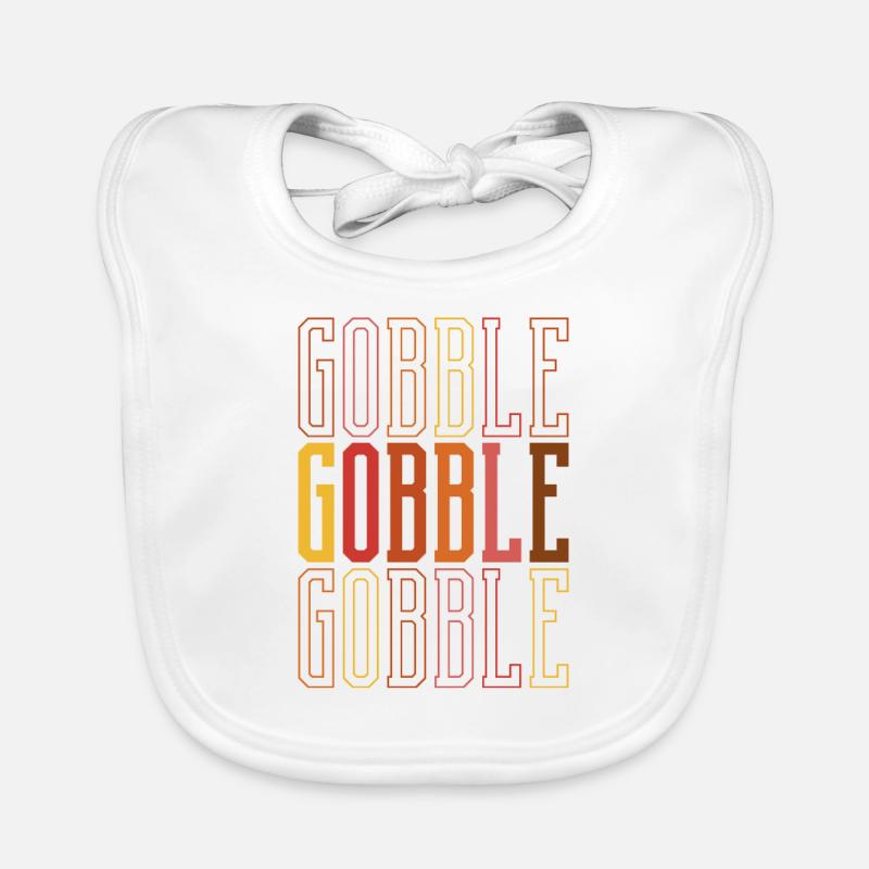Gobble Joyeux Thanksgiving Day Dîner Rétro Bavoir bio Bébé