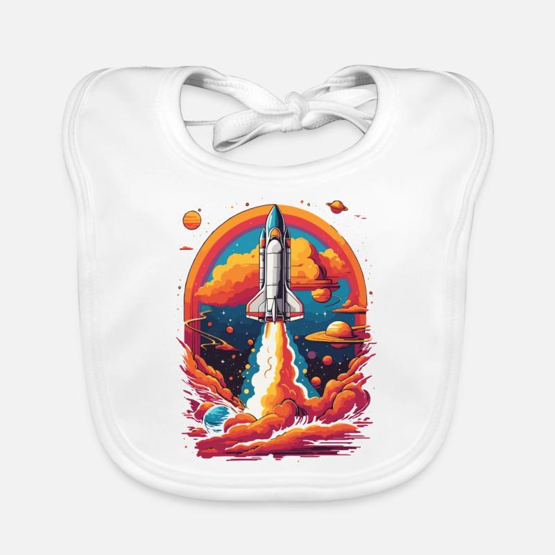 Voyage spatial Astronautes & Space Shuttle Dream Bavoir bio Bébé